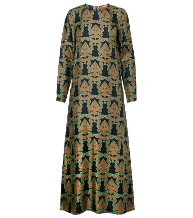 La DoubleJ Swing printed silk twill midi dress | Thumbnail 1