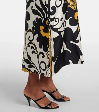 La DoubleJ Swing printed silk twill midi dress | Thumbnail 4
