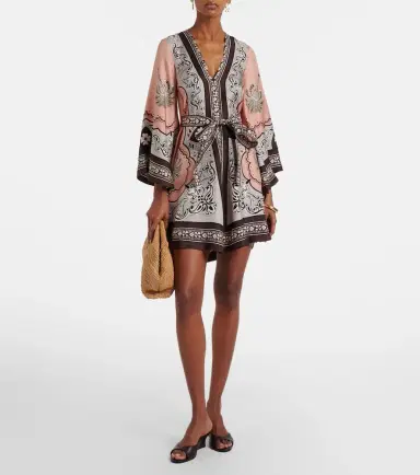 La DoubleJ Magnifico printed silk twill minidress | Thumbnail 2