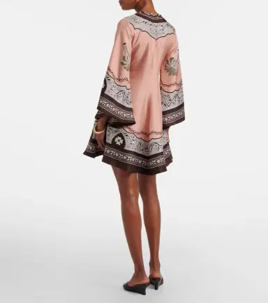 La DoubleJ Magnifico printed silk twill minidress | Thumbnail 4