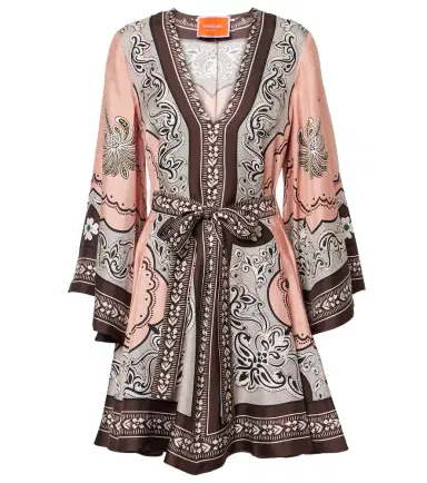 La DoubleJ Magnifico printed silk twill minidress | Thumbnail 1