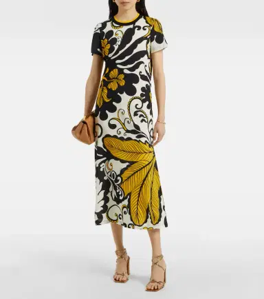 La DoubleJ Meditation floral cotton midi dress | Thumbnail 2