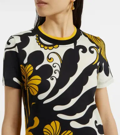 La DoubleJ Meditation floral cotton midi dress | Thumbnail 5