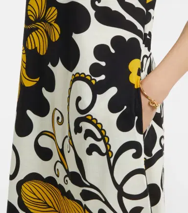 La DoubleJ Meditation floral cotton midi dress | Thumbnail 6