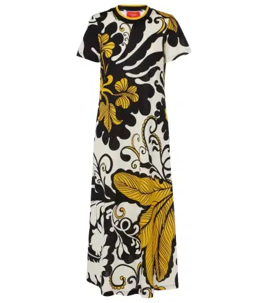 La DoubleJ Meditation floral cotton midi dress | Thumbnail 1
