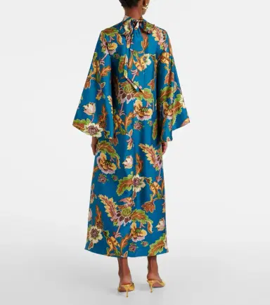 La DoubleJ Magnifico printed silk midi dress | Thumbnail 4