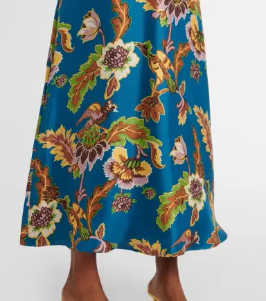 La DoubleJ Magnifico printed silk midi dress | Thumbnail 6