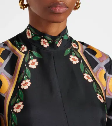 La DoubleJ Magnifico printed silk twill maxi dress | Thumbnail 3