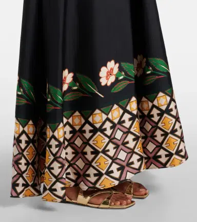 La DoubleJ Magnifico printed silk twill maxi dress | Thumbnail 4