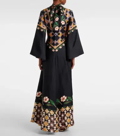 La DoubleJ Magnifico printed silk twill maxi dress | Thumbnail 6