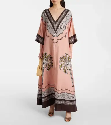 La DoubleJ Muumuu printed silk twill maxi dress | Thumbnail 2