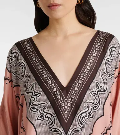 La DoubleJ Muumuu printed silk twill maxi dress | Thumbnail 5
