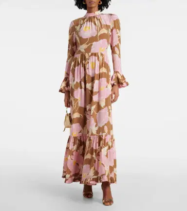 La DoubleJ Visconti silk crêpe de chine maxi dress | Thumbnail 3