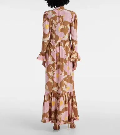 La DoubleJ Visconti silk crêpe de chine maxi dress | Thumbnail 4