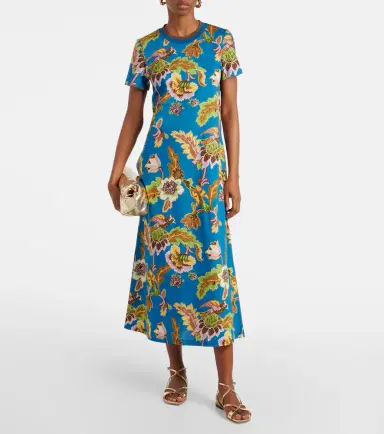 La DoubleJ Swing printed cotton maxi dress | Thumbnail 3