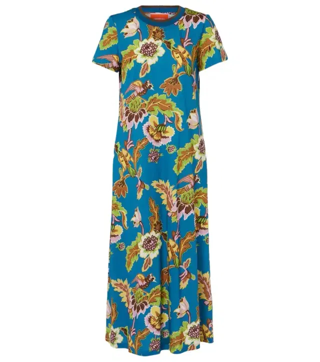 La DoubleJ Swing printed cotton maxi dress