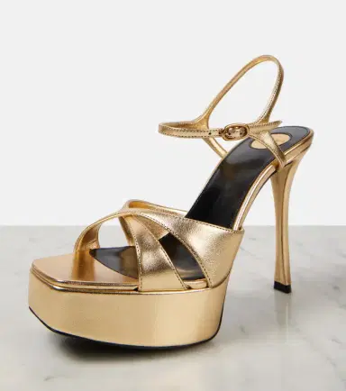 Saint Laurent Debbie 85 metallic-leather platform sandals | Thumbnail 4 Saint Laurent Debbie 85 metallic-leather platform sandals | Thumbnail 4
