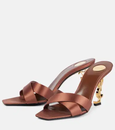 Saint Laurent Opyum 85 satin mules | Thumbnail 2