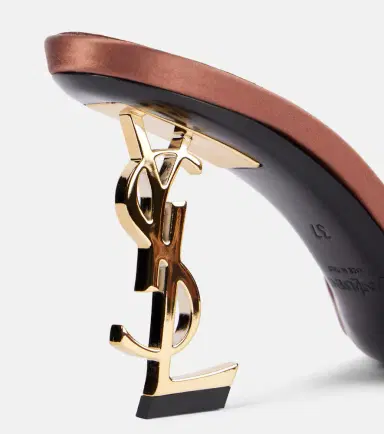 Saint Laurent Opyum 85 satin mules | Thumbnail 3