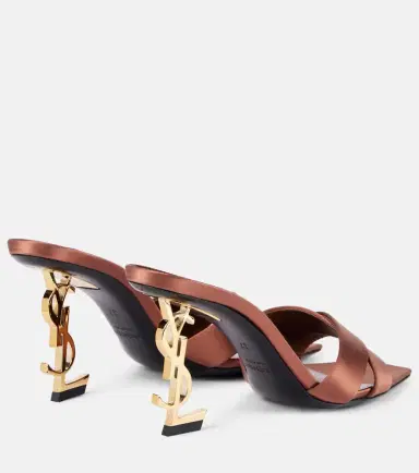 Saint Laurent Opyum 85 satin mules | Thumbnail 4