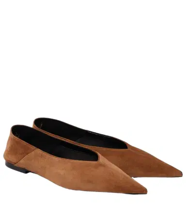 Saint Laurent Nour suede ballet flats | Thumbnail 1 Saint Laurent Nour suede ballet flats | Thumbnail 1