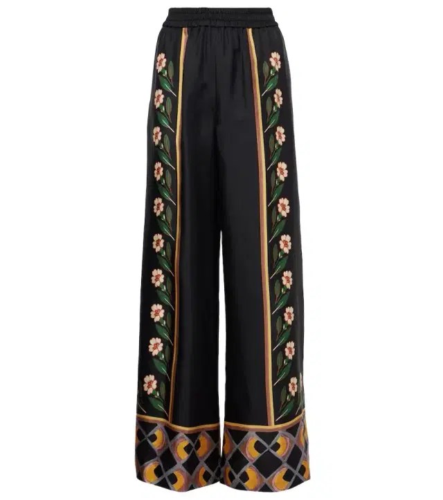La DoubleJ Dazed Placée silk twill palazzo pants