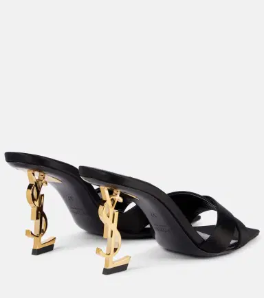 Saint Laurent Opyum 85 satin crêpe mules | Thumbnail 3