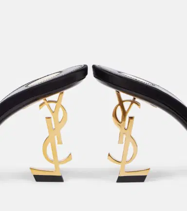 Saint Laurent Opyum 85 satin crêpe mules | Thumbnail 4