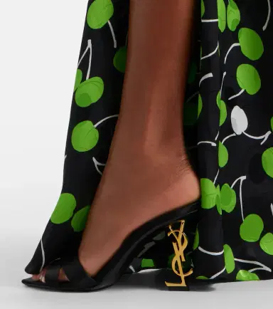 Saint Laurent Opyum 85 satin crêpe mules | Thumbnail 6