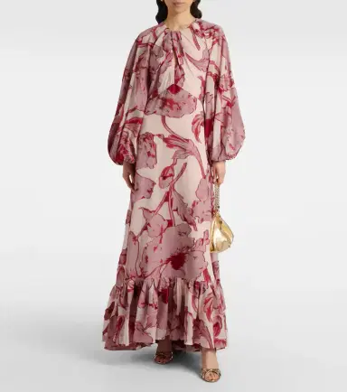 La DoubleJ Eve-Ning floral silk-blend gown | Thumbnail 2