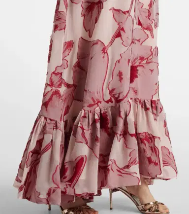 La DoubleJ Eve-Ning floral silk-blend gown | Thumbnail 3