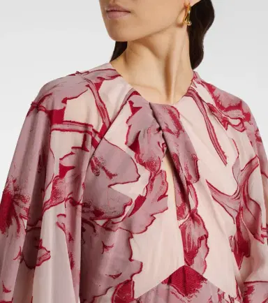La DoubleJ Eve-Ning floral silk-blend gown | Thumbnail 5