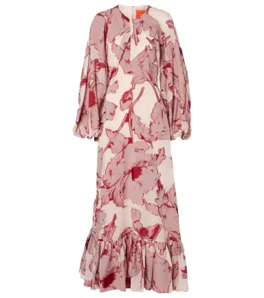 La DoubleJ Eve-Ning floral silk-blend gown | Thumbnail 1