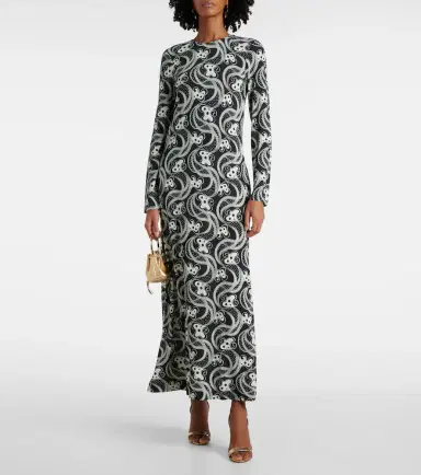 La DoubleJ Swing printed jersey maxi dress | Thumbnail 3