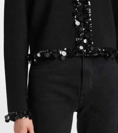 Tory Burch Kendra sequined wool and cashmere cardigan | Thumbnail 2 Tory Burch Kendra sequined wool and cashmere cardigan | Thumbnail 2
