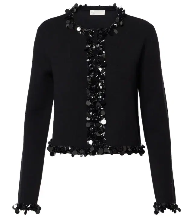 Tory Burch Kendra sequined wool and cashmere cardigan