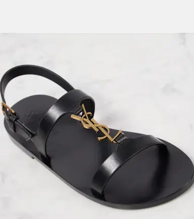 Saint Laurent Cassandra leather sandals | Thumbnail 3