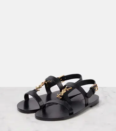 Saint Laurent Cassandra leather sandals | Thumbnail 4