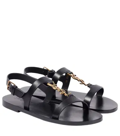 Saint Laurent Cassandra leather sandals | Thumbnail 1