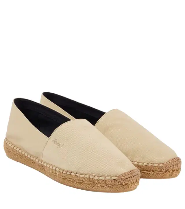 Saint Laurent Cassandre cotton gabardine espadrilles