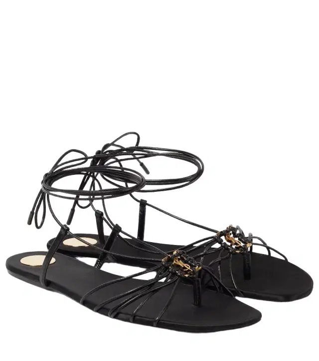 Saint Laurent Babylone Cassandre leather sandals