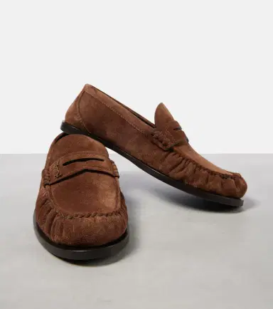 Saint Laurent Laurent suede penny loafers | Thumbnail 2