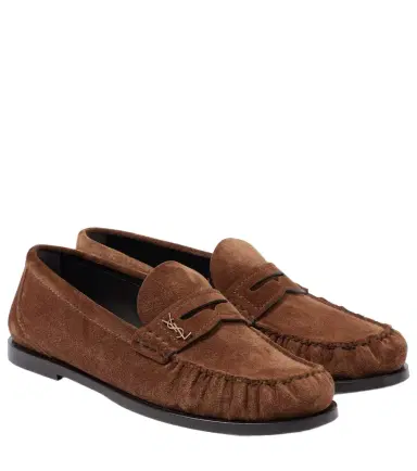 Saint Laurent Laurent suede penny loafers | Thumbnail 1
