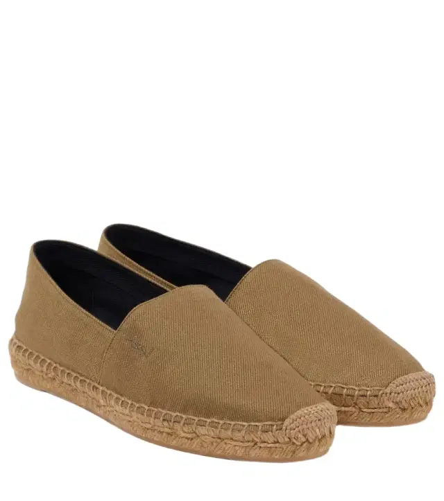 Saint Laurent Cassandre cotton gabardine espadrilles