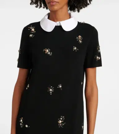 Tory Burch Embellished wool-blend midi dress | Thumbnail 2