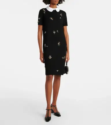 Tory Burch Embellished wool-blend midi dress | Thumbnail 3