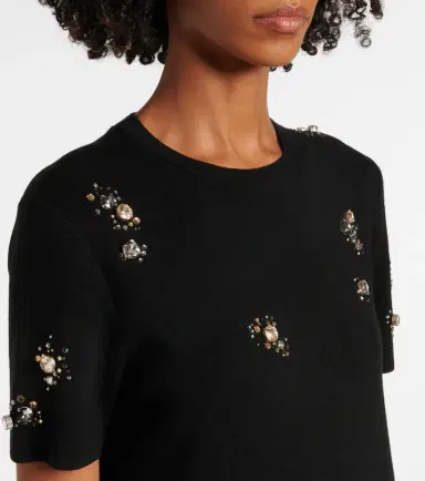 Tory Burch Embellished wool-blend midi dress | Thumbnail 5