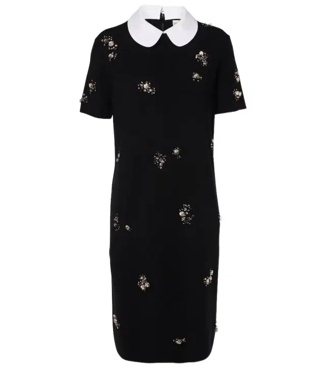 Tory Burch Embellished wool-blend midi dress
