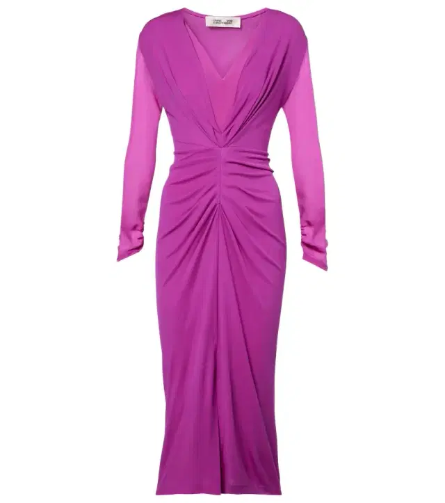 Diane von Furstenberg Hades gathered jersey midi dress