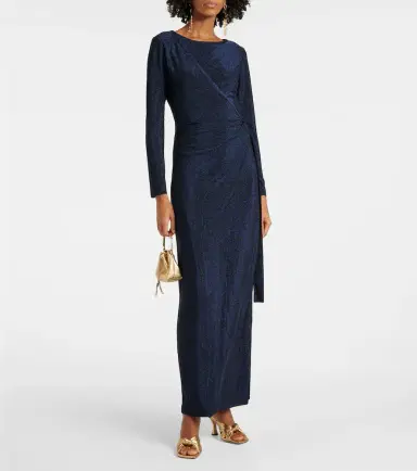 Diane von Furstenberg Simona lamé wrap dress | Thumbnail 2